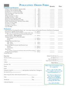 State Bar of Michigan Publication Order Form
