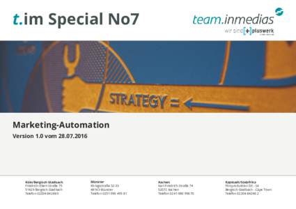 t.im Special No7  Marketing-Automation Version 1.0 vomKöln/Bergisch Gladbach