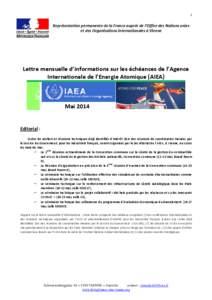 1  Représentation permanente de la France auprès de l’Office des Nations unies et des Organisations internationales à Vienne  N°9