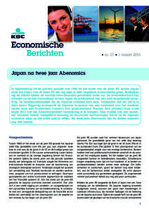 Economische Berichten • nr. 27 • 1 maartJapan na twee jaar Abenomics