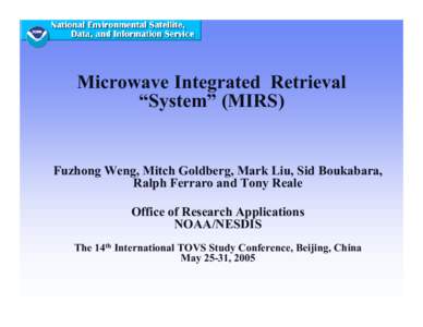 Advanced Microwave Sounding Unit / Radiometry / Special sensor microwave/imager / Water vapor / Moderate-Resolution Imaging Spectroradiometer / Microwave / Sea surface temperature / Earth / Atmospheric sciences / Meteorology