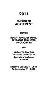 2011 ENGINEER AGREEMENT BETWEEN  REALTY ADVISORY BOARD