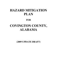 HAZARD MITIGATION PLAN FOR COVINGTON COUNTY, ALABAMA