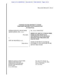 Case 2:14-cvRAJ Document 69 FiledPage 1 of 13  Honorable Richard A. Jones UNITED STATES DISTRICT COURT WESTERN DISTRICT OF WASHINGTON