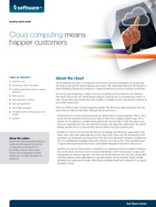 Cloud computing / Cloud infrastructure / Software AG / Cloud-based integration / Software as a service / Platform as a service / IBM cloud computing / HP Cloud