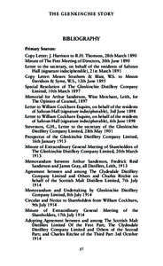 T H E G L E N K I N C H I E S T O RY  BIBLIOGRAPHY Primary Sources: Copy Letter: J. Harrison to R.H. Thomson, 28th March 1890 Minute of The First Meeting of Directors, 30th June 1890