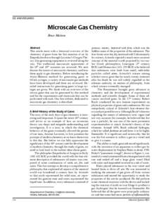 DE ANIVERSARIO  Microscale Gas Chemistry Bruce Mattson  Abstract