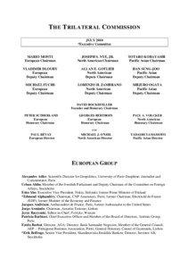 THE TRILATERAL COMMISSION JULY 2010 *Executive Committee