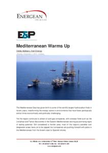      Mediterranean Warms Up Velda Addison, Hart Energy