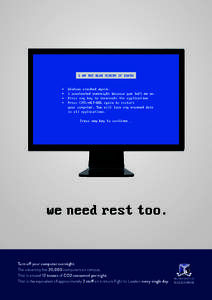 I AM THE BLUE SCREEN OF DEATH *	 	 *