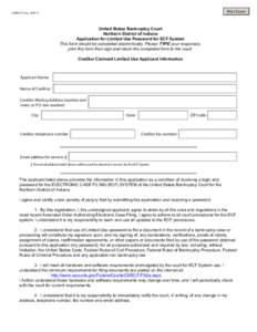 Print Form  CM/ECF 5 (revUnited States Bankruptcy Court Northern District of Indiana