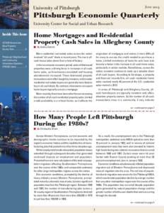 Home Mortgages and Cash Sales in Allegheny County