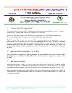 EARLY WARNING BULLETIN FOR FOOD SECURITY No[removed]IN THE GAMBIA  Period: July[removed], 2011