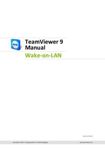 TeamViewer 9 Manual – Wake-on-LAN