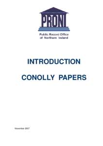 INTRODUCTION CONOLLY PAPERS November 2007  Conolly Papers