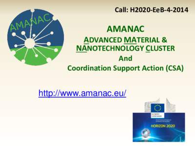 Call: H2020-EeBAMANAC ADVANCED MATERIAL & NANOTECHNOLOGY CLUSTER And