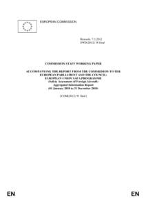 EUROPEAN COMMISSION  Brussels, [removed]SWD[removed]final  COMMISSION STAFF WORKING PAPER