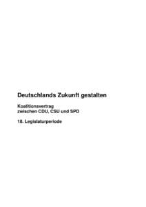 Koalitionsvertrag CDU CSU SPD
