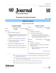 No[removed]Tuesday, 25 November 2014 Journal of the United Nations