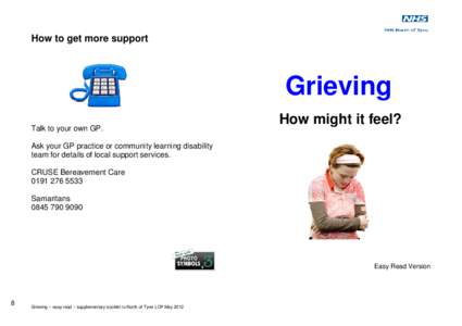 Microsoft Word - Grieving booklet - easy read version.doc
