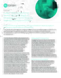 CASE STUDY  Eureqa™ Helps Researchers to Uncover the True Strength of Ultrasound as a Tool for Detecting Appendix Perforation in Children