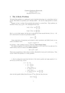 Classical Mechanics Homework February 5, 2∞8 John Baez homework by C.Pro 1