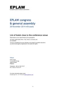 EPLAW  European patent lawyers association EPLAW congress & general assembly