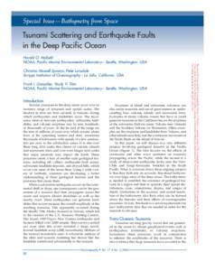 Special Issue—Bathymetry from Space  Tsunami Scattering and Earthquake Faults in the Deep Pacific Ocean  Christina Massell Symons, Peter Lonsdale