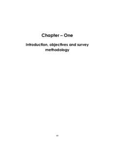 Chapter – One Introduction, objectives and survey methodology 49