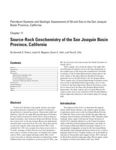 Petroleum Systems and Geologic Assessment of Oil and Gas in the San Joaquin Basin Province, California Chapter 11 Source-Rock Geochemistry of the San Joaquin Basin Province, California