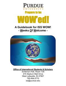 Prepare to be  WOW’ed! A Guidebook for ISS WOW! - Weeks Of Welcome -