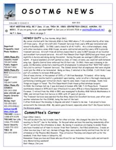 OSOTMG  NEWS MAY[removed]VOLUME 4 ISSUE 4