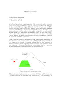 Global Computer Vision  1. Capturing the field’s image 1.1 Geometry of the field  In the RoboCup small-size league, the position of the robots on the field is determined