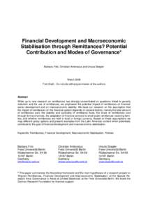Fritz et al_2008_Financial Development and Macroeconomic Stabilisation through Remittances_Bielefeld-08