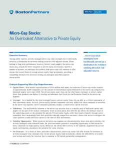 White Paper  May 2015 Micro-Cap Stocks: