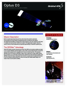 Optus D3  Ku-band Commercial Communications Satellite GEO Communications