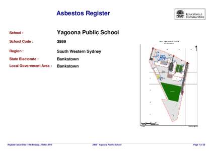 Asbestos Register School : Yagoona Public School  School Code :