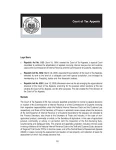 Court of Tax Appeals  Legal Basis z  z