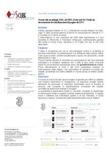 Case study | Google Search Appliance  Grazie alla tecnologia GSA, nel 2012, il sito web di 3 Italia ha