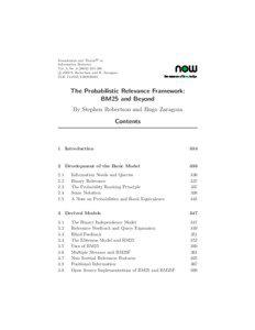 Foundations and Trends R in Information Retrieval Vol. 3, No[removed]–389