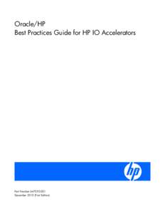 Oracle/HP Best Practices Guide for HP IO Accelerators
