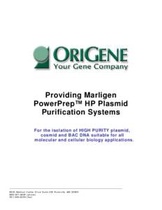 Microsoft Word[removed]PowerPrep HP Plasmid Purification Kits.doc