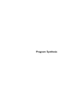 Program Synthesis  Program Synthesis Sumit Gulwani Microsoft Research 