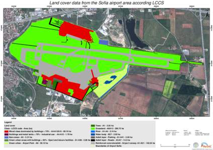 Land cover data from the Sofia airport area according LCCS206000