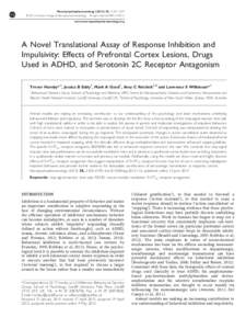 A Novel Translational Assay of Response Inhibition and Impulsivity: Effects of Prefrontal Cortex Lesions, Drugs Used in ADHD, and Serotonin 2C Receptor Antagonism
