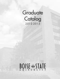 Boise State Graduate Catalog