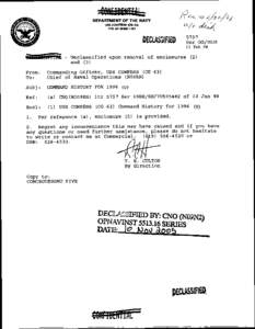 DEPARTMENT OF THE N A W USS C W E N S (CQ 63) FFQ BP[removed]DECLASSIFIED