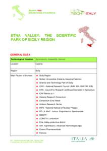 BiotechinItaly: selected areas of excellence ETNA VALLEY: THE SCIENTIFIC PARK OF SICILY REGION