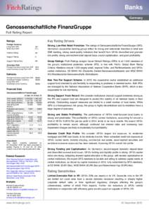 Banks Germany Genossenschaftliche FinanzGruppe Full Rating Report Key Rating Drivers
