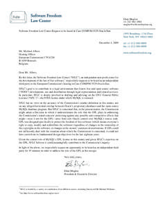Eben Moglen +Software Freedom Law Center Request to be heard in Case COMP/M.5529 Oracle/Sun